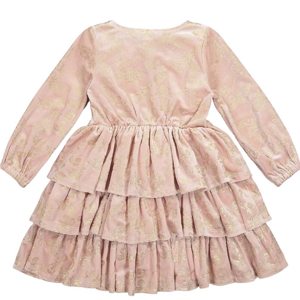 Pink Floral Dress with Ruffles - Picture 3 of 7
